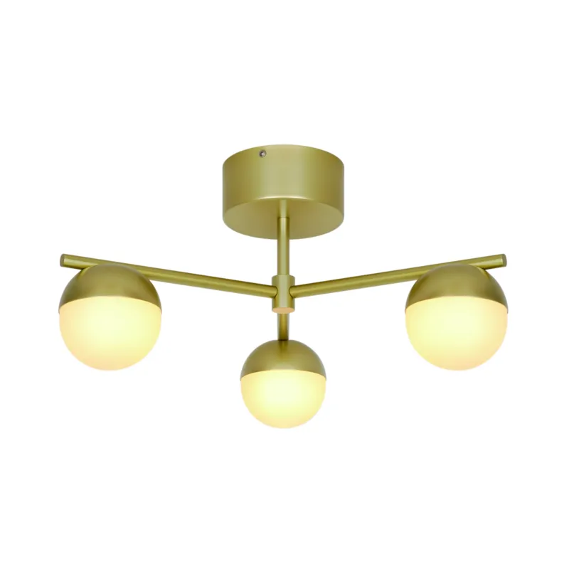 Hit sprzedaży Lampa sufitowa Contina – mosiężna + 3 klosze szklane NO2512096035 - Nordlux